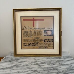 St Francis of Assisi Peace prayer framed print